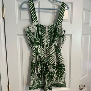 Farm Rio: off white Macaw Elegance Romper